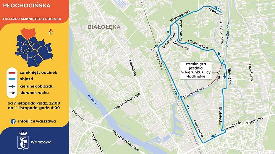 Remont Pochociskiej. Zmiany w ruchu i kursowaniu autobusw